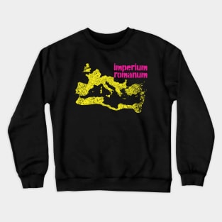 Roman Empire Map Imperium Romanum 80s vintage colors Crewneck Sweatshirt